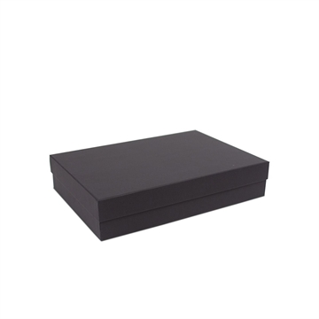 Gaveæske Hardbox låg bund SORT PRÆG 26x37cm 50%  